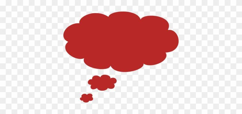 Red Thought Bubble Logo - Cloud Shaped Thought Bubble - Red Thought Bubble Png - Free ...