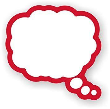 Red Thought Bubble Logo - Thought Bubble Dry Erase Board, Regular Size, Red Border: Amazon.co