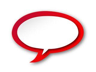 Red Thought Bubble Logo - Thought Bubble Icon (speech balloon dream blank template button ...