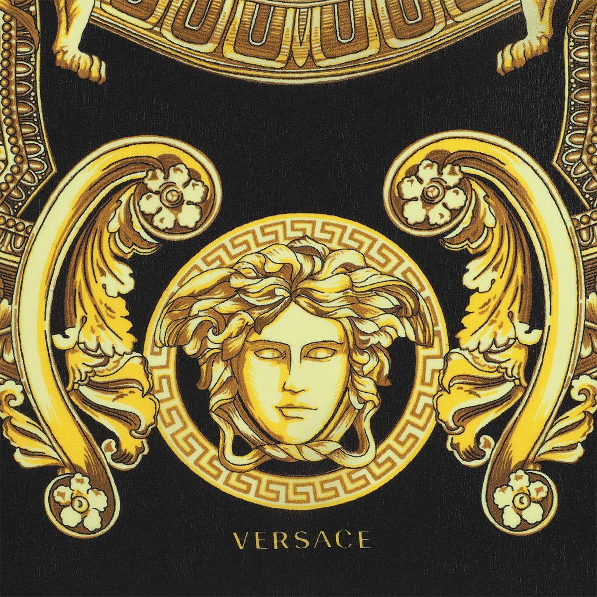 Black and Gold Versace Logo - Versace Stola Black Gold In Black