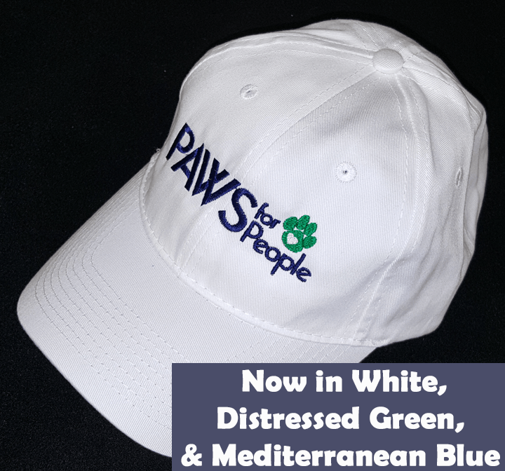 White with Blue People Logo - Baseball Cap | PAWS for People