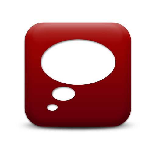 Red Thought Bubble Logo - Left Thought Bubble Red png Icon and PNG Background