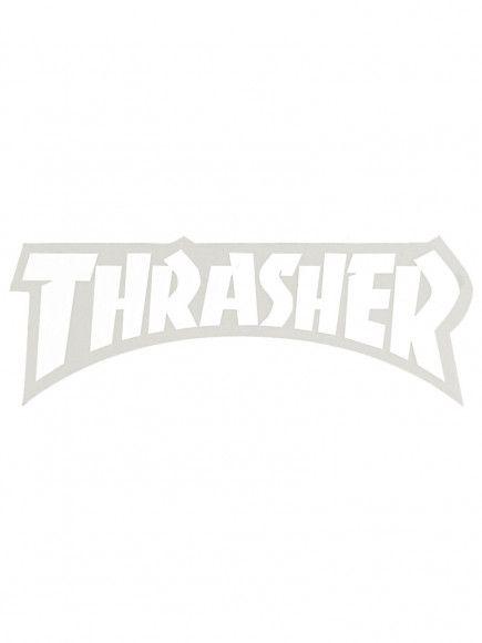 White Thrasher Logo - Thrasher Logo Die Cut Sticker White