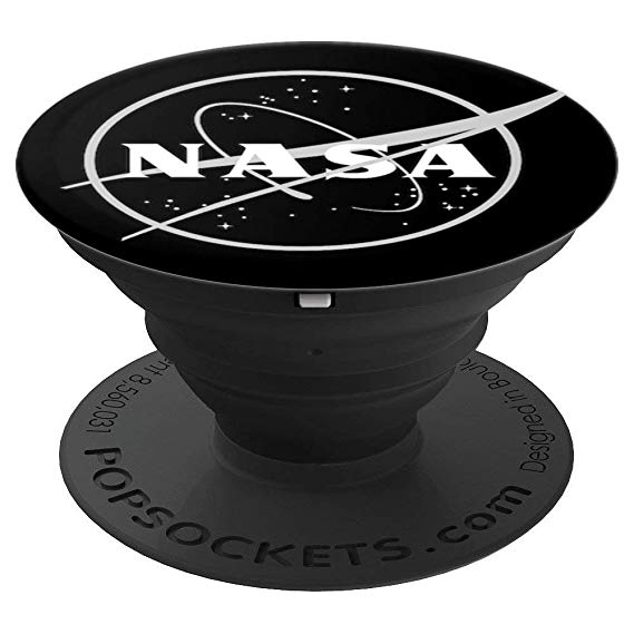 White NASA Logo - Amazon.com: NASA Logo in Black, White and Grey - PopSockets Grip and ...
