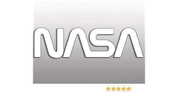 White NASA Logo - Amazon.com: American Vinyl White NASA Worm Letters Sticker (Space ...