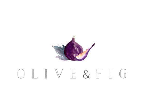 Fig Logo - Olive & Fig Logo - restaurant logo - food blog logo - business logo ...