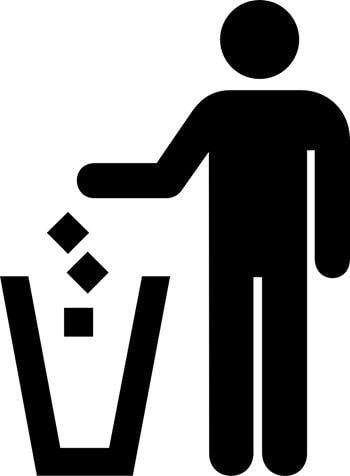 Trash Logo - throw trash logo