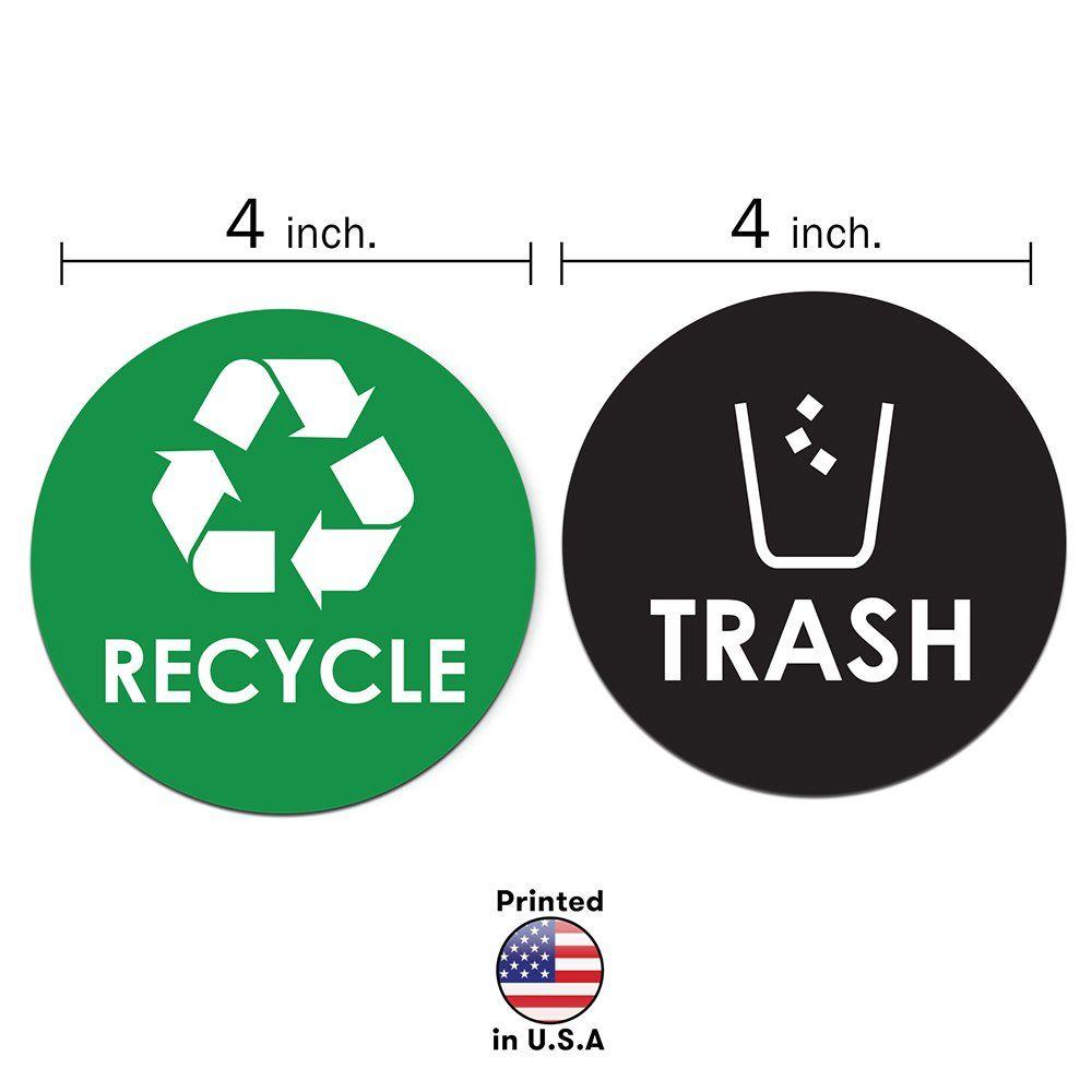 Trash Logo - Recycle Trash Bin Logo Sticker - 4