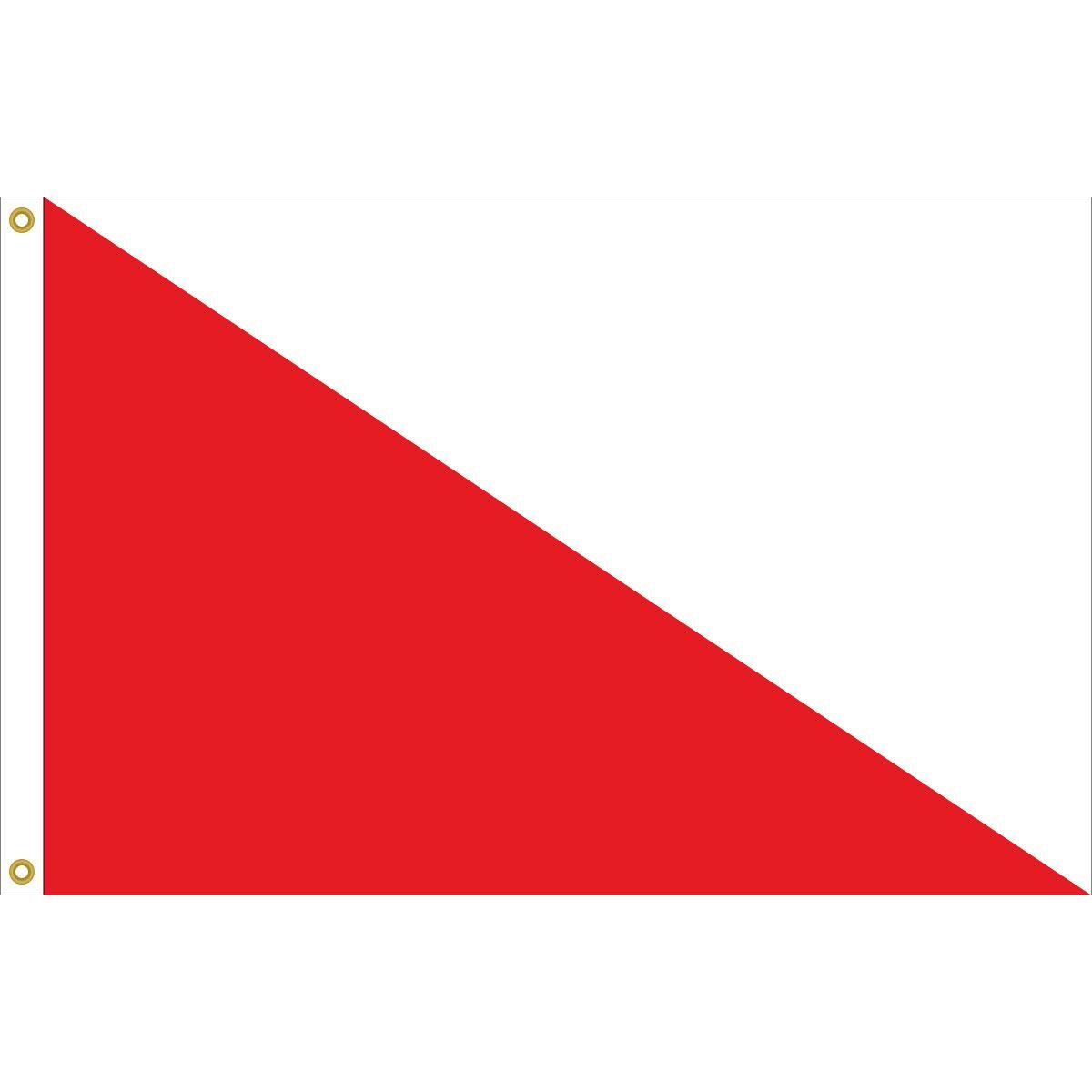 Red White Diagonal Rectangle Logo - 2-Stripe Diagonal Flags - Eder Flag
