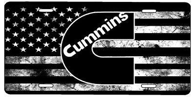 American Flag Cummins Logo - LICENSE PLATE TAG Cummins Logo with Diamond plate New - $21.99