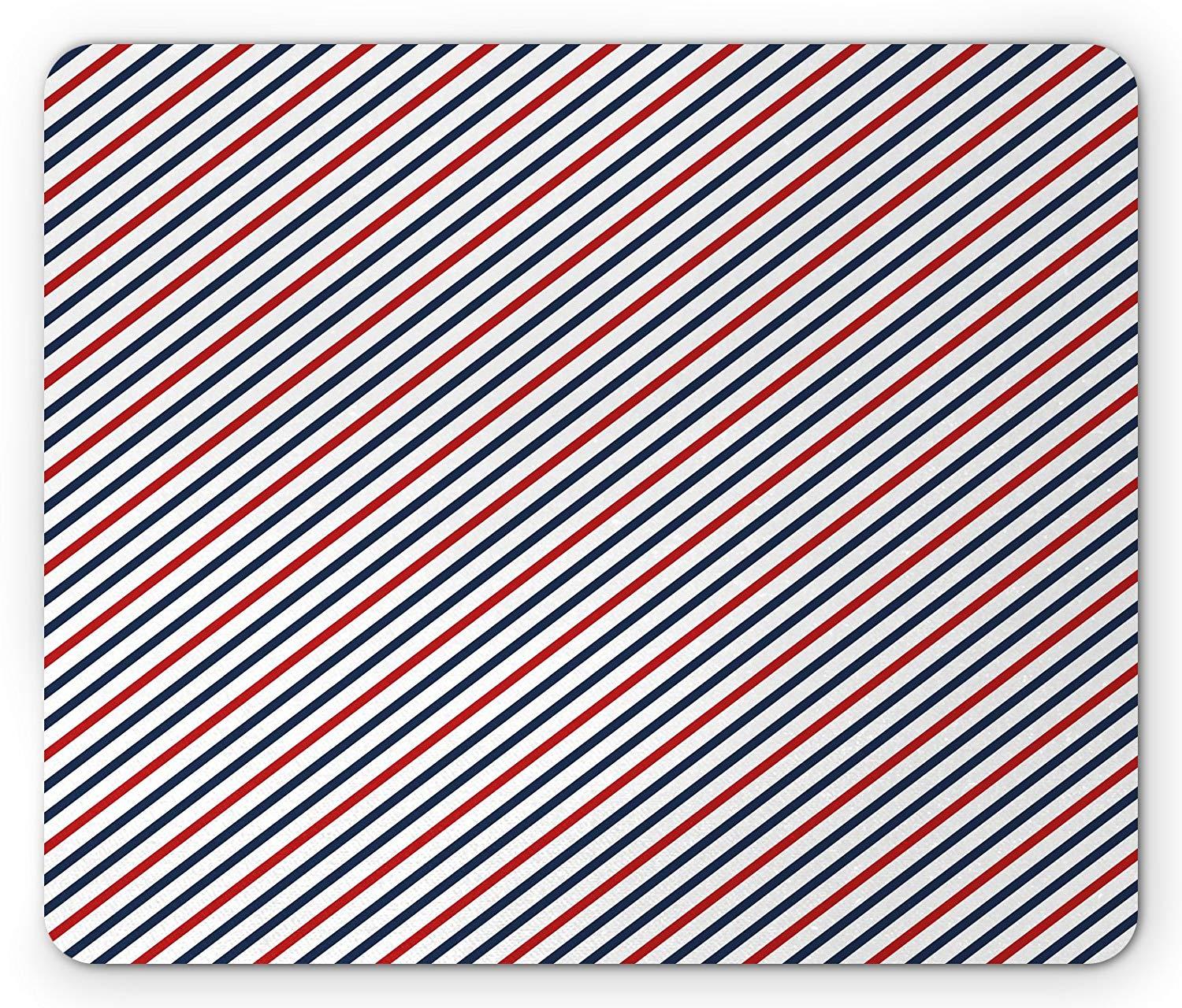 Red White Diagonal Rectangle Logo - Amazon.com: Lunarable Nautical Mouse Pad, Diagonal Lines in Navy ...