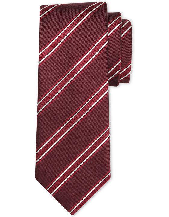 Red White Diagonal Rectangle Logo - Bordeaux tie with diagonal stripes, Made in Italy. Check out