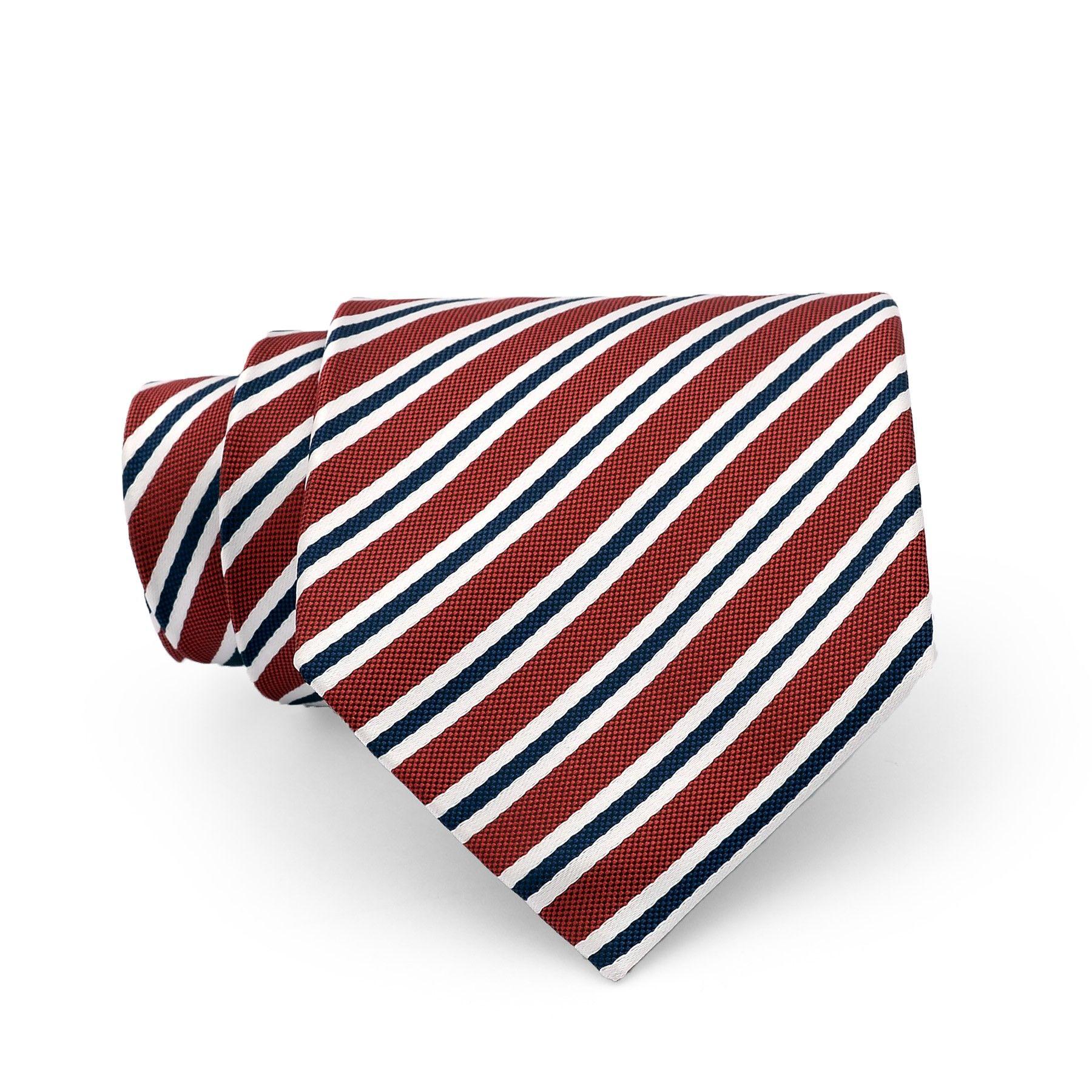 Red White Diagonal Rectangle Logo - Crimson And White Diagonal Stripe Reg Tie