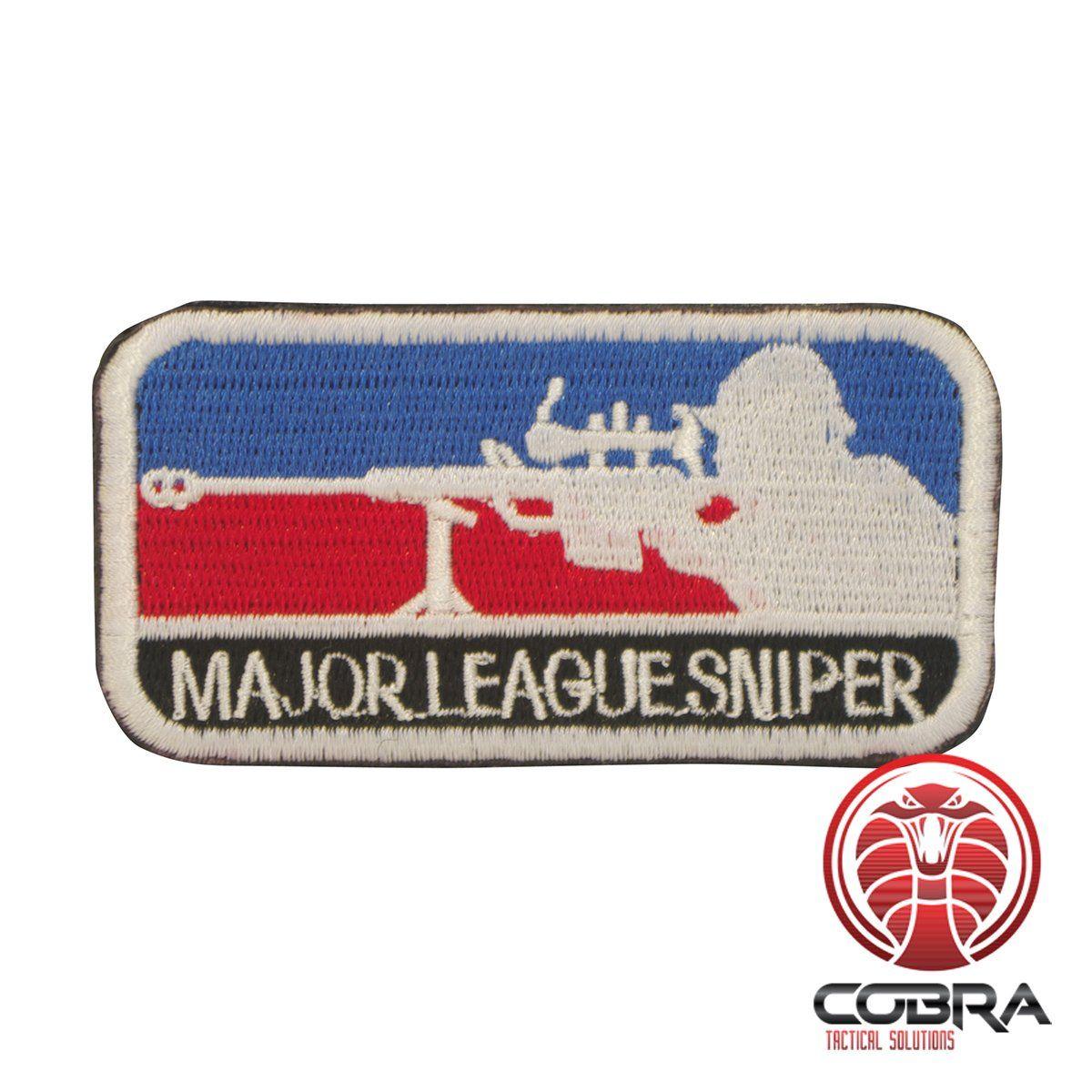 Blue Red W Logo - Major League Sniper Tactical Army Patch Blue Red with Hook & Loop ...