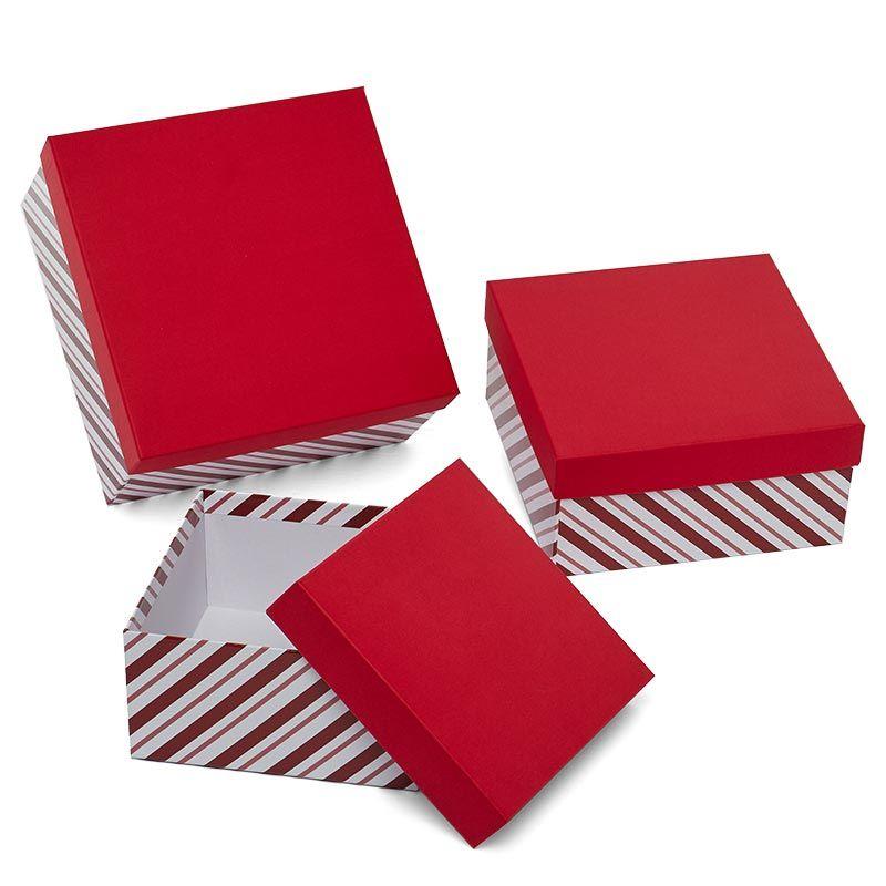 Red White Diagonal Rectangle Logo - Red & White Diagonal Gift Box Set
