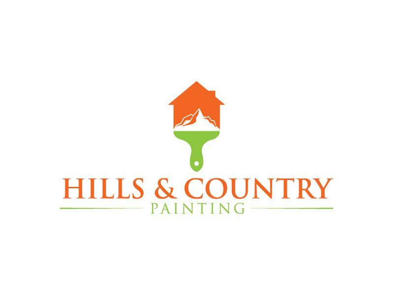 Modern Country Logo - Modern, Upmarket, Painting And Decorating Logo Design for Hills