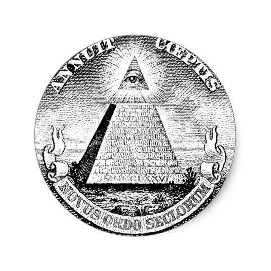 Illuminati Logo - illuminati logo classic round sticker | Zazzle.com