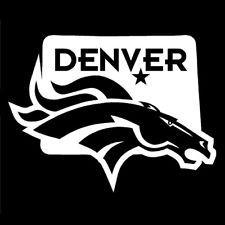 Black and White Broncos Logo - Chevy Bowtie Emblem Denver Broncos 8x3 Inches White Decal Sticker | eBay