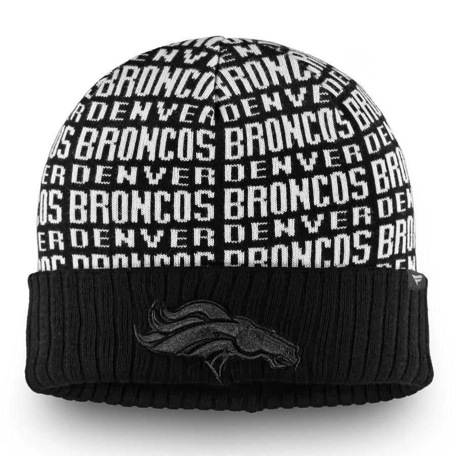 Black and White Broncos Logo - Men's NFL Pro Line by Fanatics Branded Black Denver Broncos Black