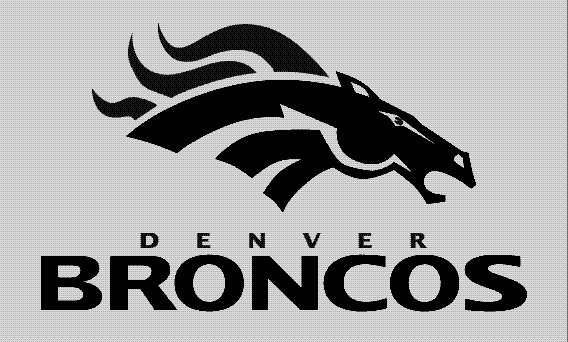 Black and White Broncos Logo - sports teams 1 STICKERS! STICKERS! STICKERS!