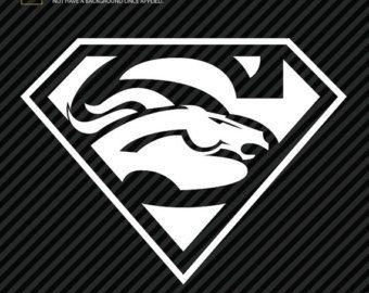 Black and White Broncos Logo - Denver broncos decal | Etsy