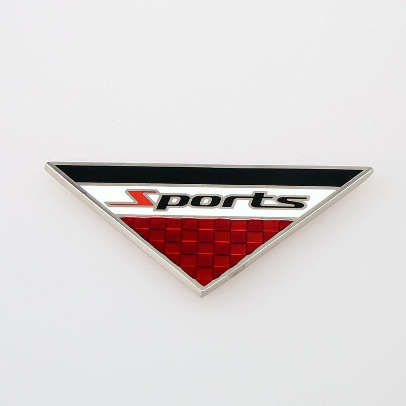 Red Triangle Sports Logo - ETIE Free Shipping Triangle Sports Logos OEM Nameplate Metal Sticker