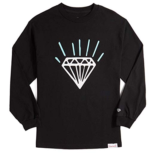 Diamond Clothing Brand Logo - Amazon.com: Diamond Supply Co. Gem Long Sleeve T-Shirt - Black: Clothing