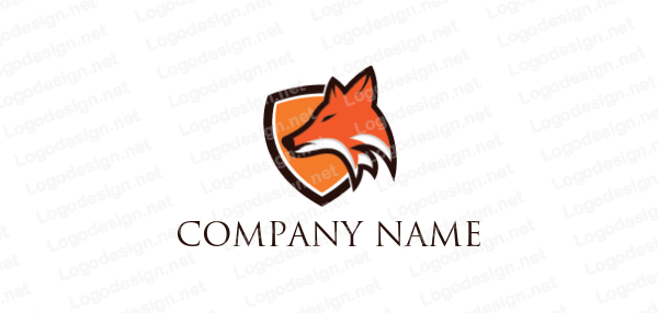 A F Inside Shield Logo - fox inside shield | Logo Template by LogoDesign.net