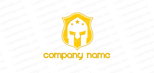 A F Inside Shield Logo - Spartan Helmet with stars inside shield | Logo Template by ...