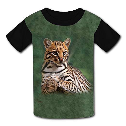 Ocelot Clothing Logo - Fashion Ocelot Leopardus Pardalis Kids Tee T Shirt Short