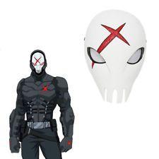 Red X DC Comics Logo - Cool Titans Cosplay Mask Red X Skull Helmet Costume Props Halloween ...