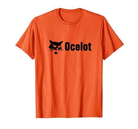 Ocelot Clothing Logo - Ocelot Orange Construction Shirt with Black Text: Clothing