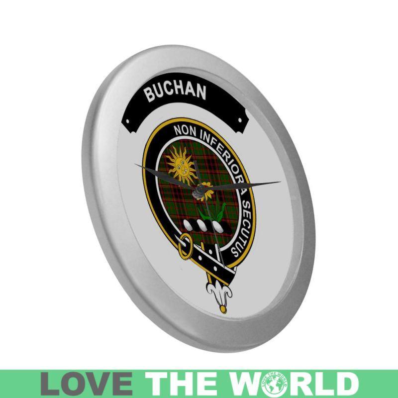 Infa Clan Logo - Buchan Clan Tartan Wall Clock The World