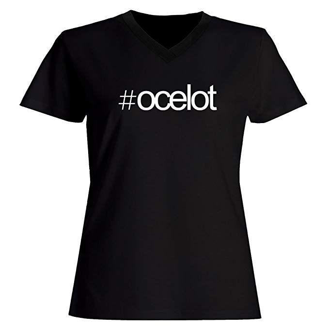 Ocelot Clothing Logo - Amazon.com: Idakoos Hashtag Ocelot - Animals - Women V-Neck T-Shirt ...