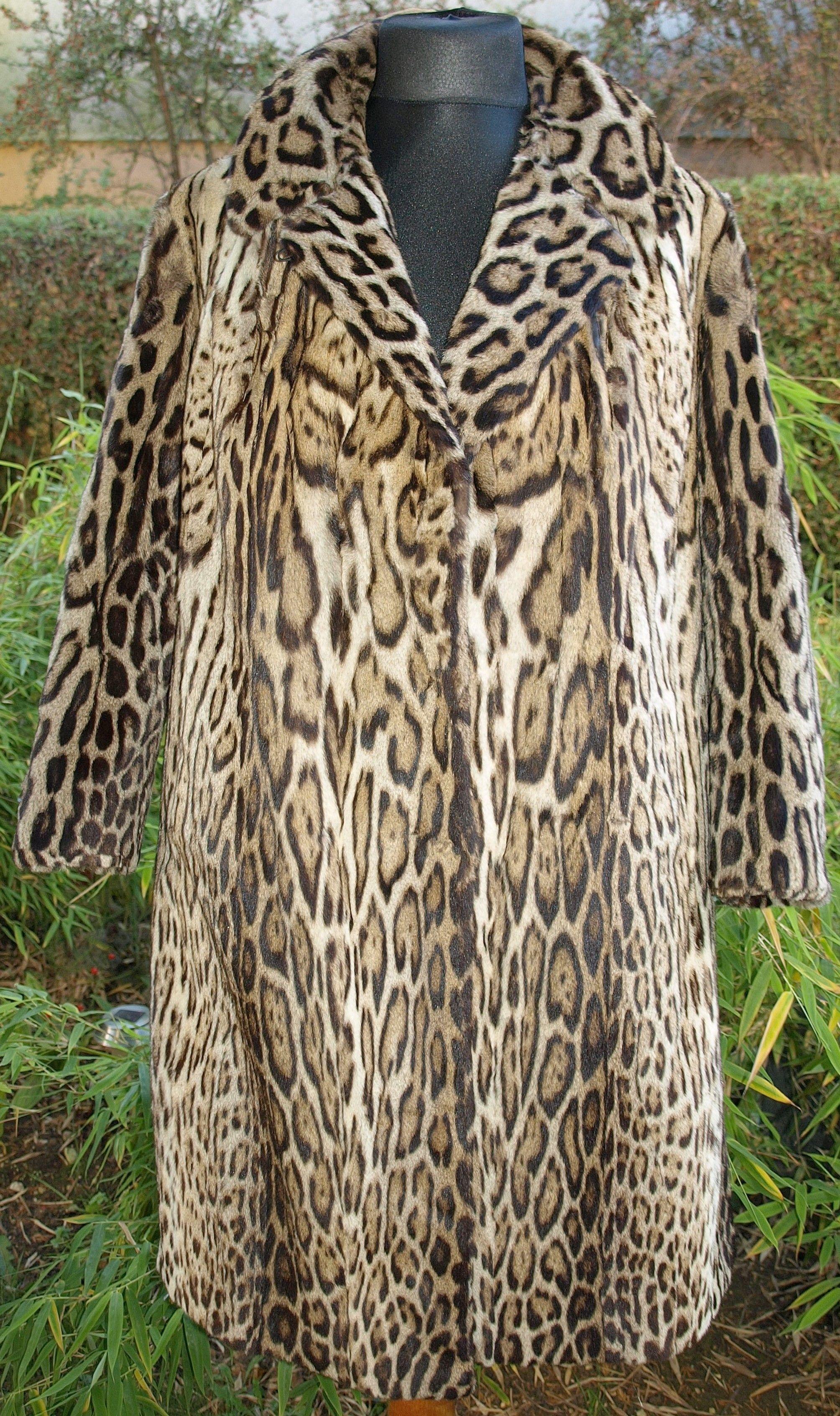 Ocelot Clothing Logo - Mexican Ocelot fur coat