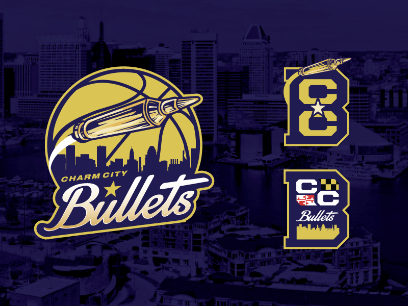Baltimore Basketball Logo - Baltimore Bullets // 'Charm City' by Ian Bakar | Dribbble | Dribbble
