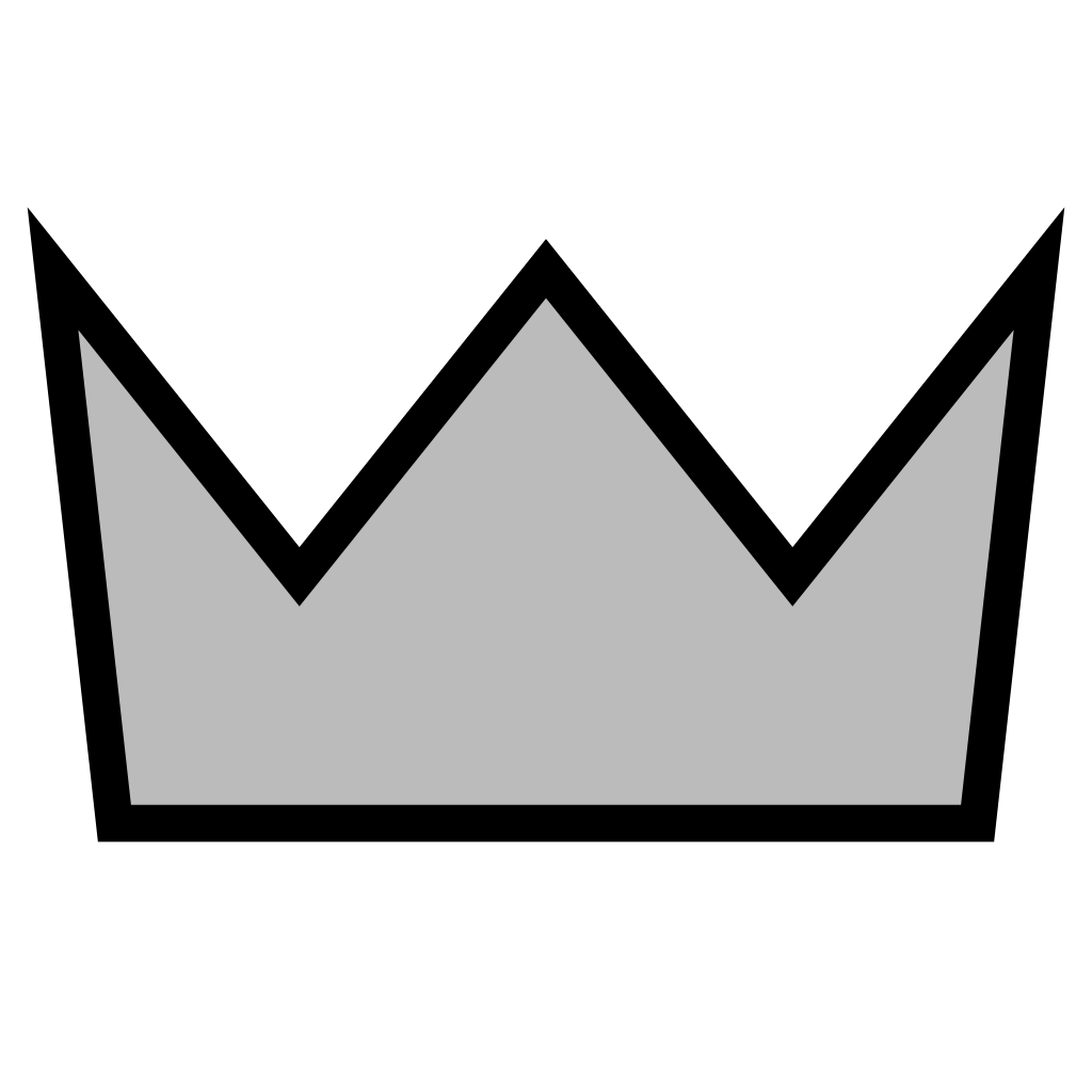 Silver Crown Logo - File:Simple silver crown.svg