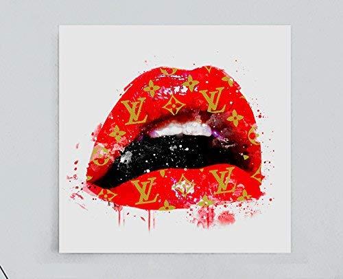 Red Lui Vittonlogo Logo - Amazon.com: Fashion wall Decor pop art print - Illustration -Solid ...