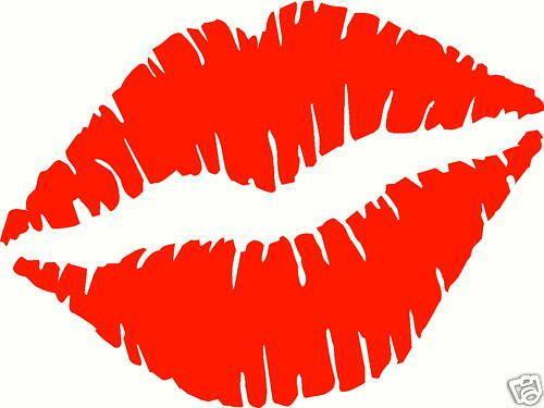 Kiss Mouth Logo - Kiss Lips Logo Sticker Decal140x100m Red | eBay