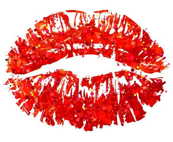Kiss Mouth Logo - Glitter lips Kiss Lips Sexy Red Girl Fashion | Etsy