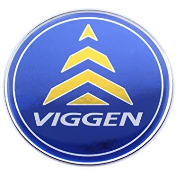 Blue Yellow Circle Logo - 50mm SAAB Viggen Blue Yellow Chrome bonnet hood Badge Emblem Domed ...