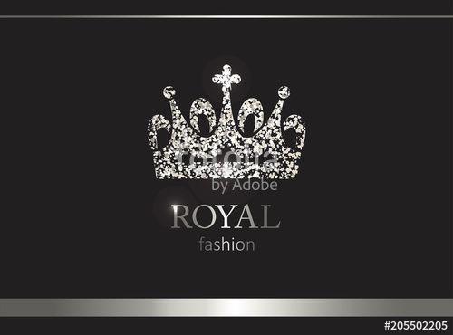 Silver Crown Logo - Silver crown. Luxury label, emblem or packing. Logo design. Stock