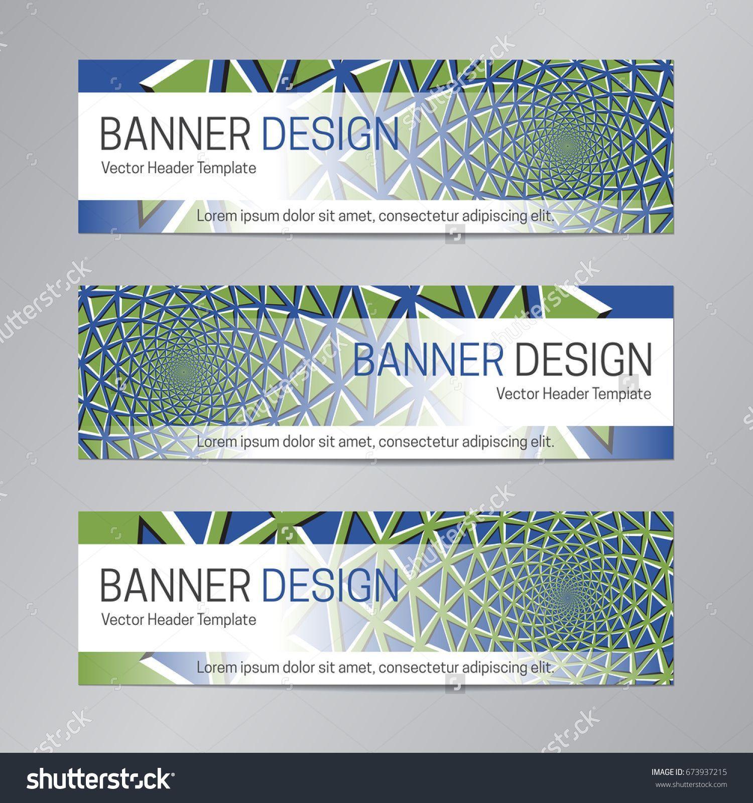 Green Banner Logo - Blue green banner design. Abstract web header template. Banner