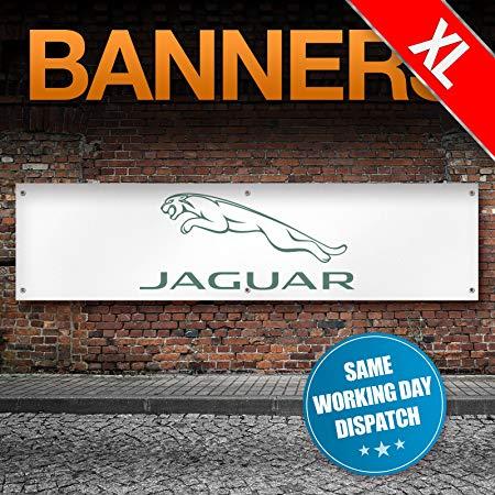 Green Banner Logo - Jaguar Cars Logo Green banner (ZC081) - Extra Large: Amazon.co.uk ...