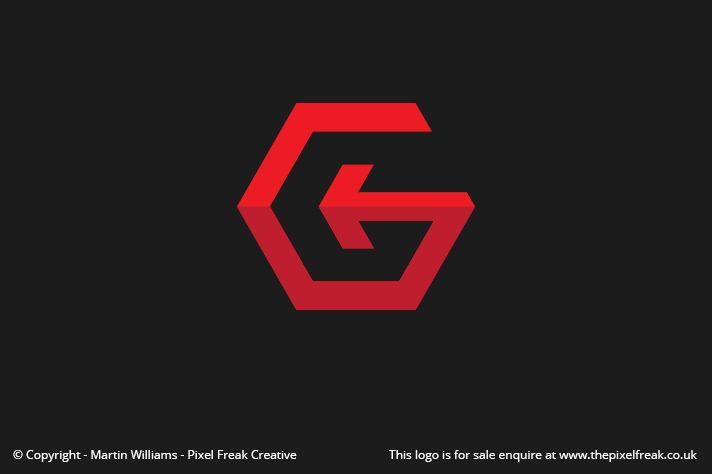 Red Hexagon G Logo - Letter G Hexagon Motif *For Sale*