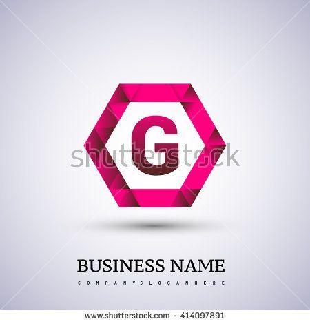 Red Hexagon G Logo - G Letter logo icon design template elements on red hexagonal ...