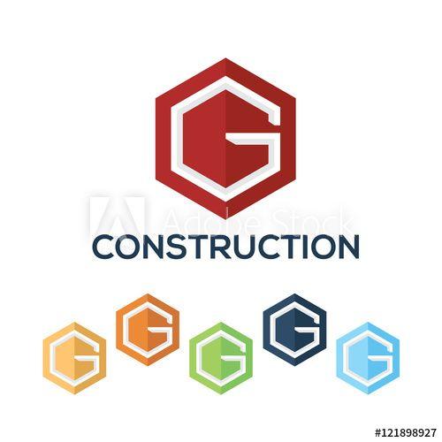 Red Hexagon G Logo - Letters G set,Hexagon vector logo design template - Buy this stock ...