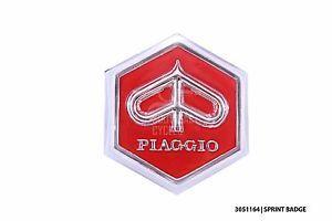 Red Hexagon G Logo - Red Hexagon Horncast side cowl bumper badge emblem for Vespa