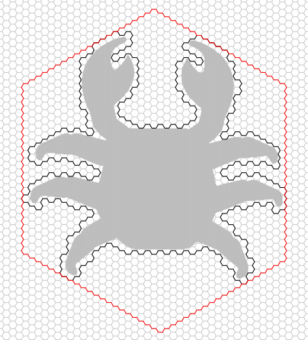 Red Hexagon G Logo - 4: A digital object crab with its hexagonal hull for (a) g = 6 (b) g ...