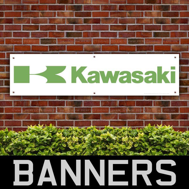 Green Banner Logo - Kawasaki Green Logo PVC Banner